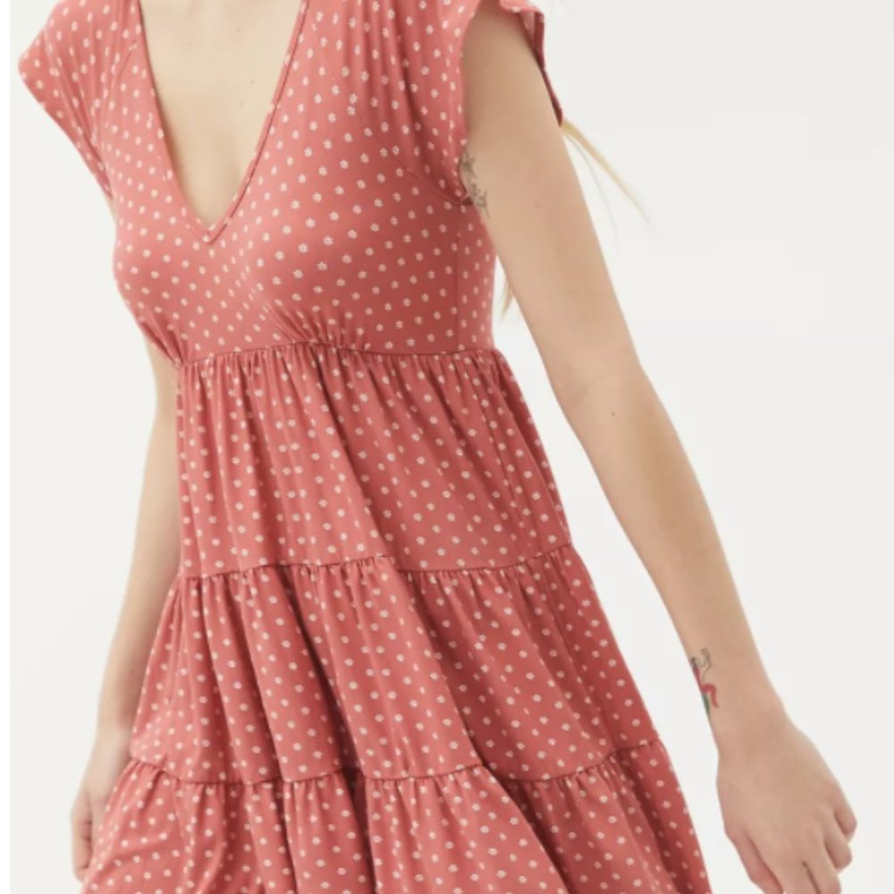 UO Julia Ruffle Mini Dress